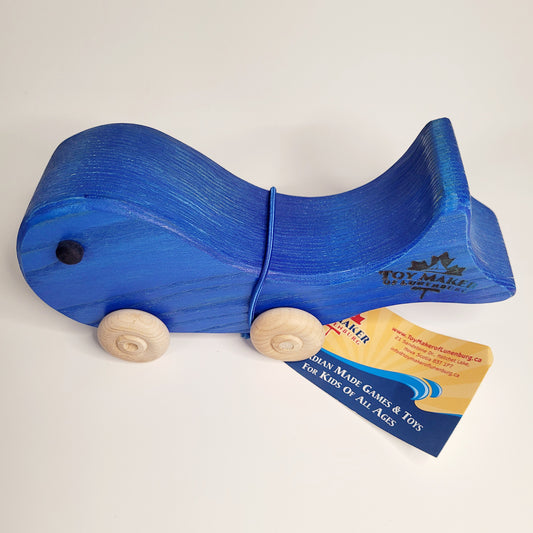 Wooden Whale push toy - Toy Maker of Lunenburg
