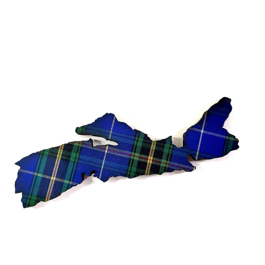 Wooden NS Tartan Magnet